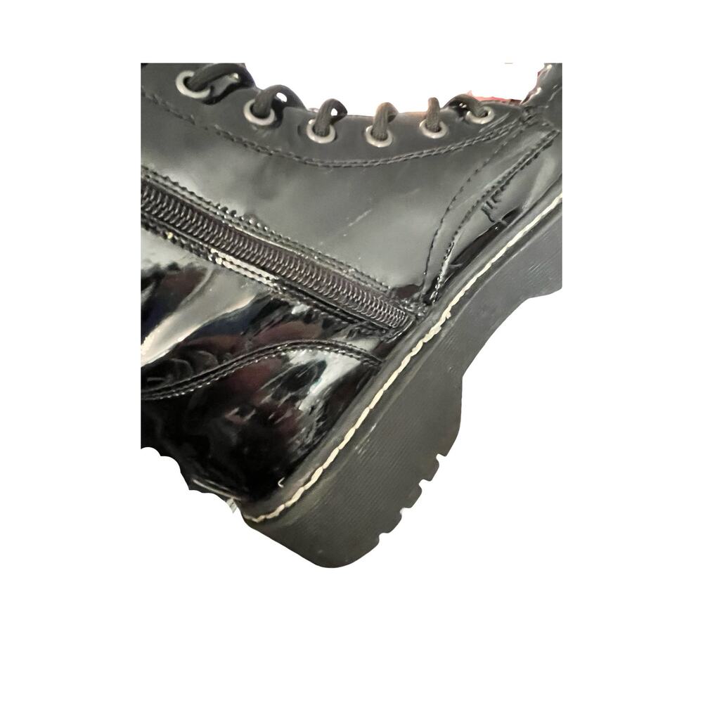 Sincerely Jules Harley Black Patent Platform Combat Boots Size 6.5 - Picture 8 of 11